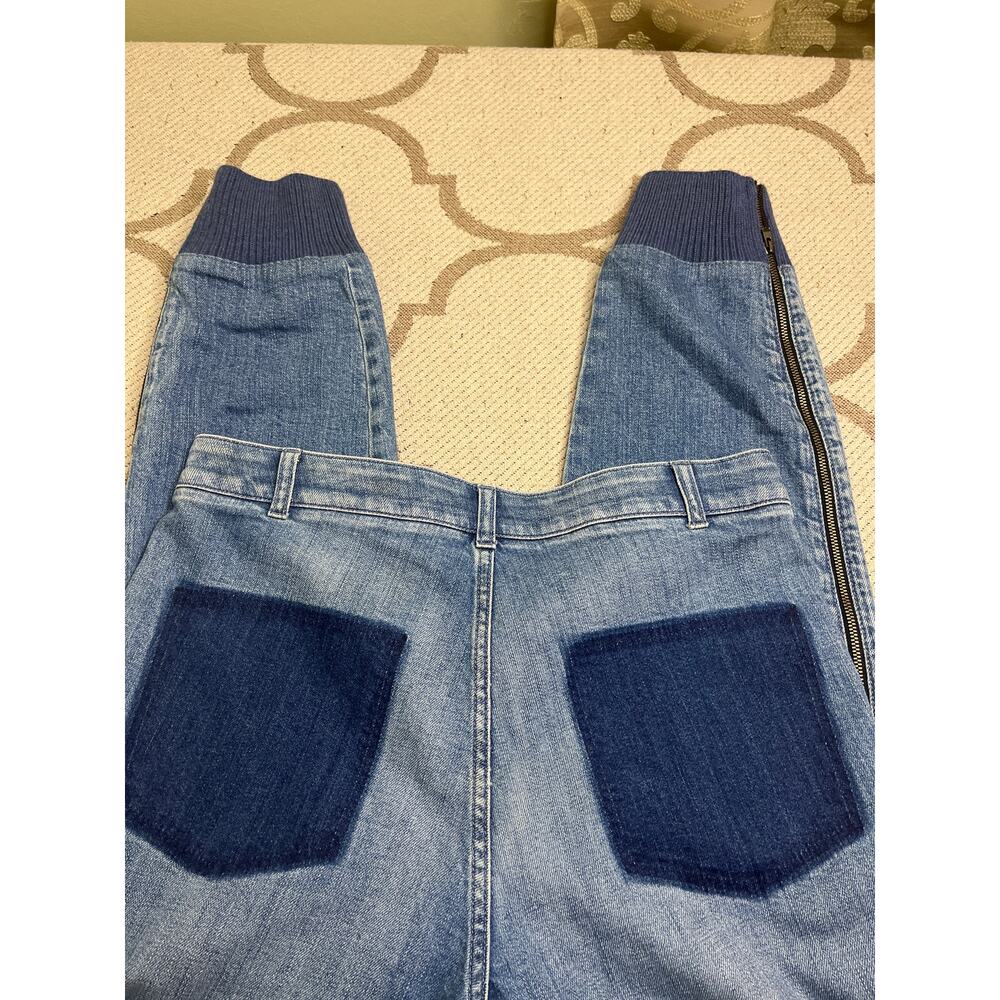 Stella Mccartney Side Zip Patchwork Knit Ankle Jo… - image 5